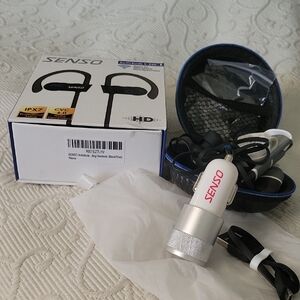 SENSO Black and Silver Bluetooth Headset with Noise Cancellation